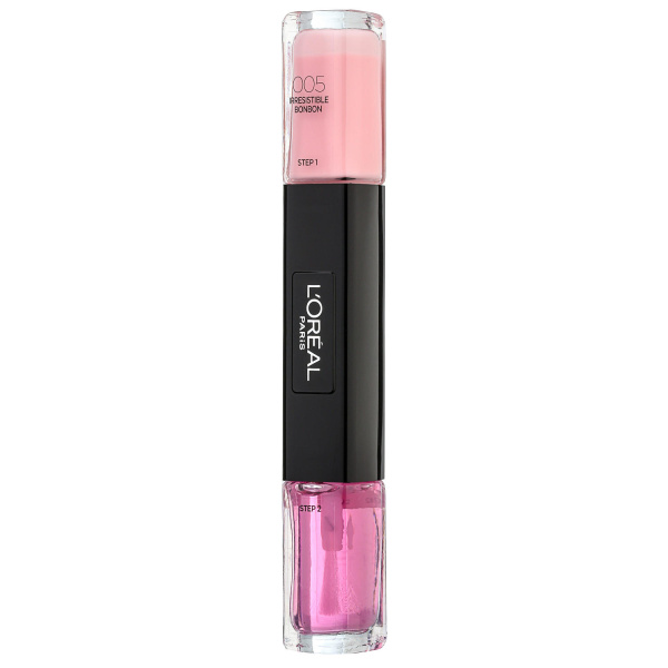 L'Oreal Paris, Infallible, Nail Polish 2-In-1, 005, Irresistible Bonbon, 2 x, 5 ml