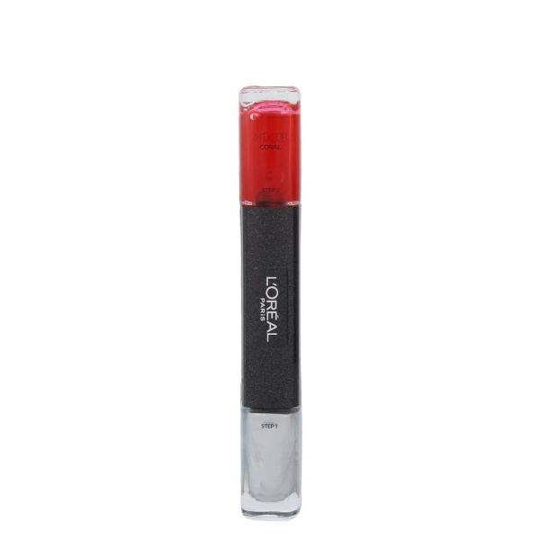 L'Oreal Paris, Infallible, Nail Polish 2-In-1, MTX 028, Coral, 2 x, 5 ml
