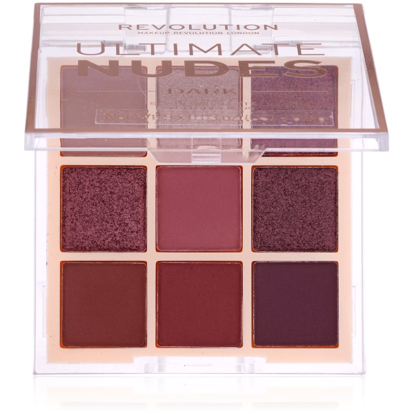 Makeup Revolution, Ultimate Nudes, Eyeshadow Palette, Dark, 9 Shades, 8.1 g
