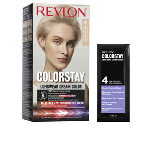 Revlon, Color Stay , Permanent Hair Dye, 01 Light Ash Blonde, 165 ml