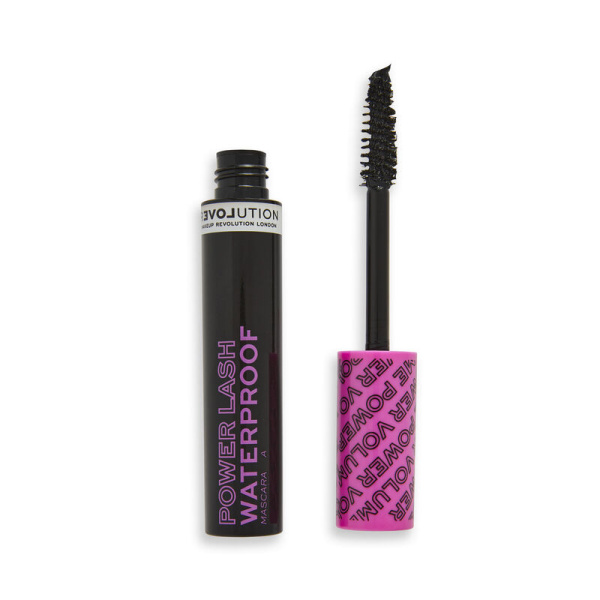 Makeup Revolution, Relove Power Lash, Vegan, Waterproof, Volume, Mascara, Black, 8 ml