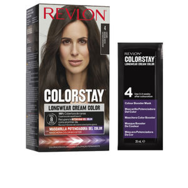 Revlon, Colorstay, Permanent Hair Dye, 4 Dark Brown, 165 ml