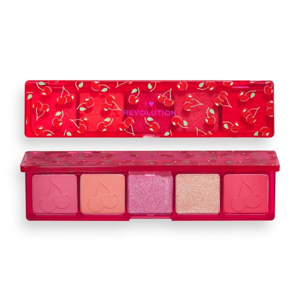 I Heart Revolution, Mini Match, Eyeshadow Palette, Cherry Please, 5 Shades, 11 g