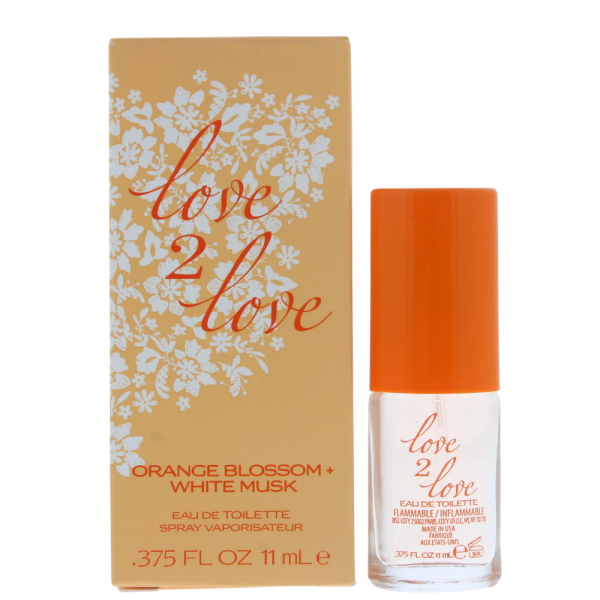 Love 2 Love, Orange Blossom + White Musk, Eau De Toilette, For Women, 11 ml