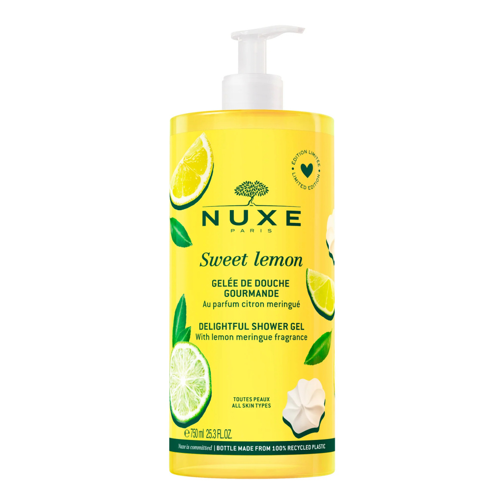 nuxe sweet lemon cleansing shower gel for all skin types 750 ml 1729502573