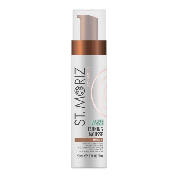 St. Moriz, Colour Correcting Tanning, Hydration, Self-Tanning Mousse, For Face, 200 ml