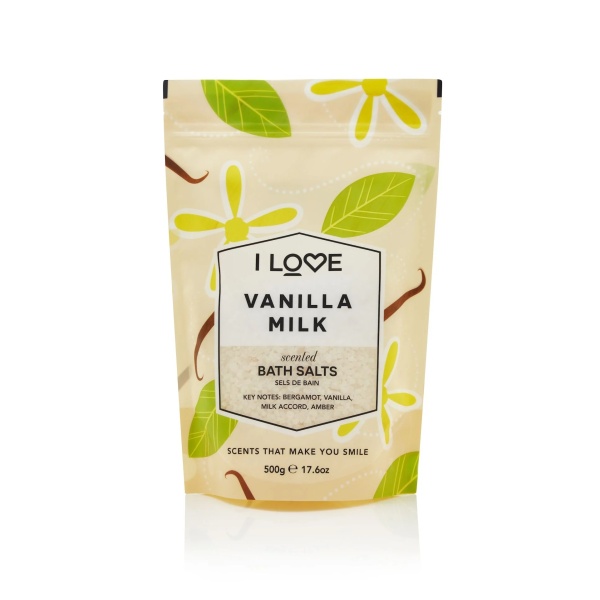 I Love, Signature Collection, Vanilla Milk, Bath Salt, 500 g