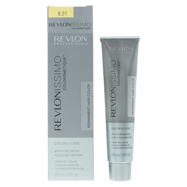 Revlon, Revlonissimo Colorsmetique, KER-HA Complex, Permanent Hair Dye, 8.31 Light Beige Blonde, 60 ml