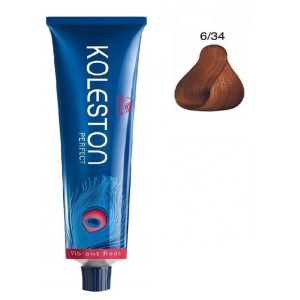 Wella Professionals, Koleston Perfect, Permanent Hair Dye, 6/34 Dark Blonde Golden Red, 60 ml