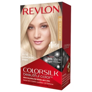 Revlon, Color Silk, Permanent Hair Dye, 05 Ultra Light Ash Blonde, 130 ml