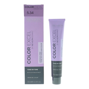 Revlon, Color Excel, Demi-Permanent Hair Dye, 5.34 Light Golden Copper Brown, 70 ml