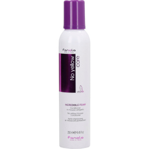 Fanola, No Yellow Incredible, Hair Leave-In Foam Conditioner, For Neutralisation Of Yellow Tones, 250 ml