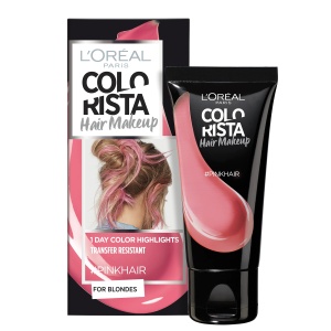 L'Oreal Paris, Colorista Hair Makeup, Semi-Permanent Hair Dye,  #PINKHAIR, 30 ml