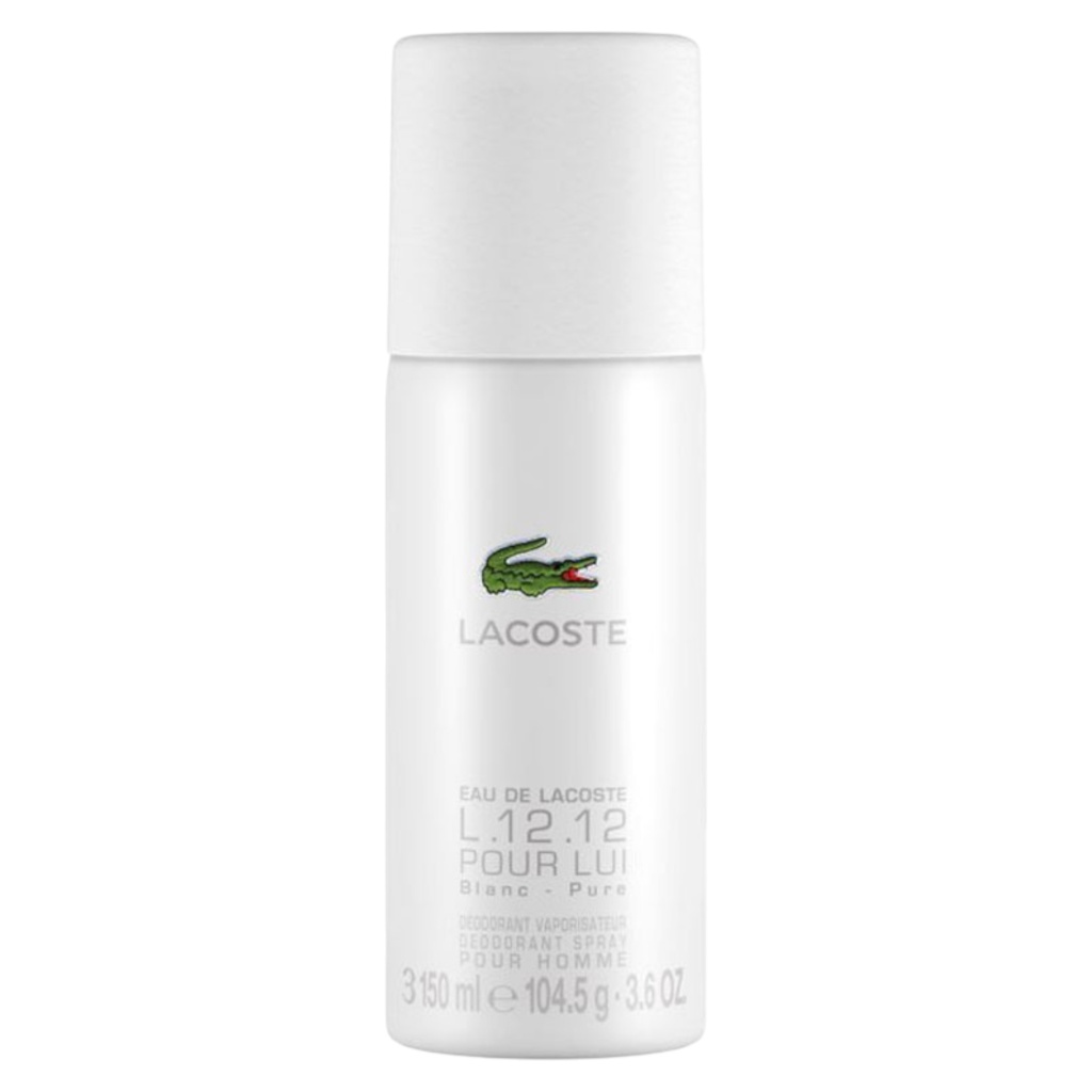 lacoste eau de lacoste l 12 12 blanc deodorant spray for men 150 ml 1760345575
