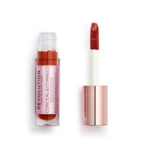 Makeup Revolution, Conceal & Correct, Corrective, Liquid Concealer, Red, 4 g