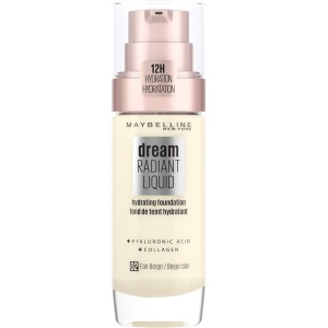 Maybelline, Dream Radiant, Hyaluronic Acid, Hydrating, Liquid Foundation, 02, Fair Beige, 30 ml