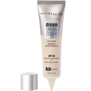 Maybelline, Dream Urban Cover, Cream Foundation, 111, Cool Ivory, SPF 50, 30 ml