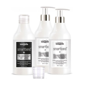 Set L'Oreal Professionnel: SmartBond Step 1, Hair Colouring Additive, 500 ml + SmartBond, Hair Pre-Shampoo, 500 ml + SmartBond, Hair Pre-Shampoo, 500 ml