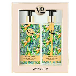 Set Vivian Gray: Sparkling Orange, Hydrating, Hand Lotion, 350 ml + Sparkling Orange, Cleansing, Liquid Soap, 350 ml