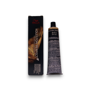 Wella Professionals, Koleston Perfect Me+, Permanent Hair Dye, 8/03 Light Blond Natural Golden, 60 ml