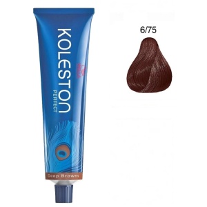 Wella Professionals, Koleston Perfect, Permanent Hair Dye, 6/75 Dark Blonde Chestnut Mahogany, 60 ml