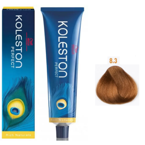 Wella Professionals, Koleston Perfect, Permanent Hair Dye, 8/3 Light Blonde Gold, 60 ml