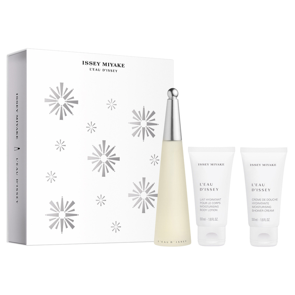 xmas 2023 set issey miyake l eau d issey eau de toilette for women 50 ml l eau d issey moisturizing body lotion 50 ml l eau d issey hydrating shower cream 50 ml 1695035600