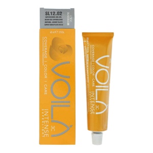 Intercosmo, Voila 3C Intense Superlight, Permanent Hair Dye, 12.02 Silver Ice Super Blonde, 60 ml