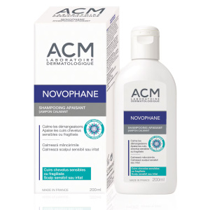 Laboratoire ACM, Novophane, Panthenol, Hair Treatment Shampoo, Calming, For Sensitive Scalps, 200 ml