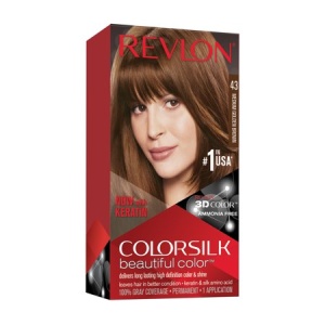 Revlon, Colorsilk, Permanent Hair Dye, 43 Medium Golden Brown, 130 ml