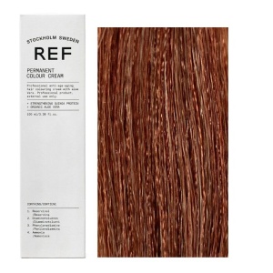 Ref Stockholm, Permanent Colour, Vegan, Permanent Hair Dye, 7.43 Golden Copper Blonde, 100 ml