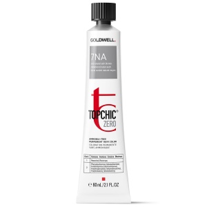 Goldwell, TopChic Zero, Ammonia Free, Permanent Hair Dye, 7NA Mid Natural Ash Blonde, 60 ml